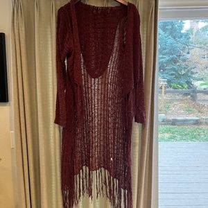 See through knitted cover up